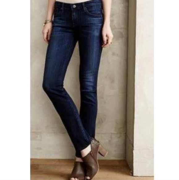 Adriano‎ Goldschmied AG The Catwalk Straight Leg Dark Wash Denim Jeans Size 24 R - Picture 1 of 15